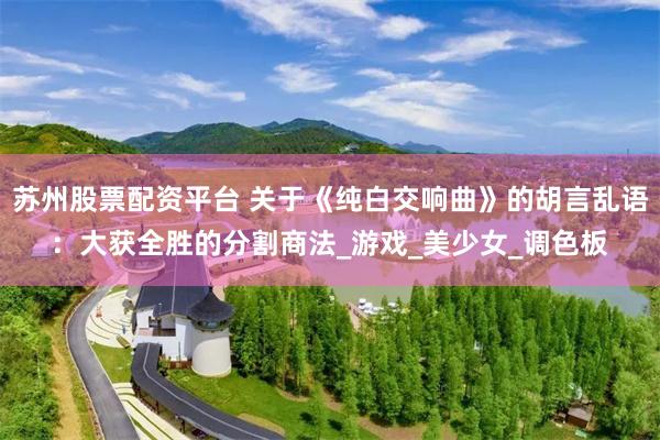 苏州股票配资平台 关于《纯白交响曲》的胡言乱语：大获全胜的分