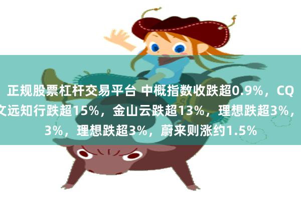 正规股票杠杆交易平台 中概指数收跌超0.9%，CQQQ跌约2