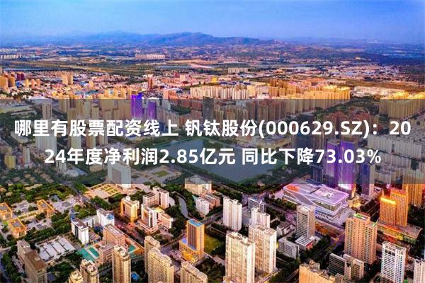哪里有股票配资线上 钒钛股份(000629.SZ)：2024