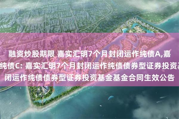 融资炒股期限 嘉实汇明7个月封闭运作纯债A,嘉实汇明7个月封