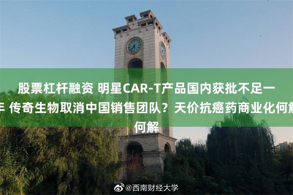 股票杠杆融资 明星CAR-T产品国内获批不足一年 传奇生物取