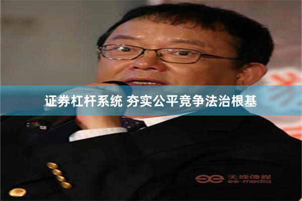 证券杠杆系统 夯实公平竞争法治根基