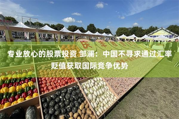 专业放心的股票投资 邹澜：中国不寻求通过汇率贬值获取国际竞争