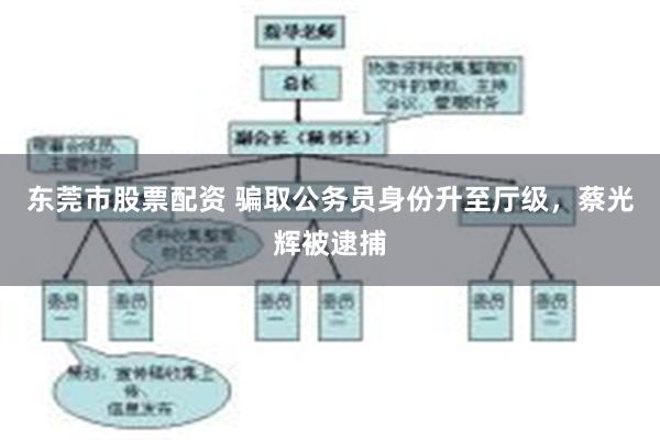 东莞市股票配资 骗取公务员身份升至厅级，蔡光辉被逮捕