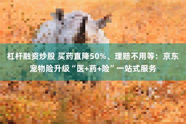杠杆融资炒股 买药直降50%、理赔不用等：京东宠物险升级“医